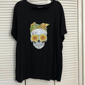 Sunflower skull t-shirt